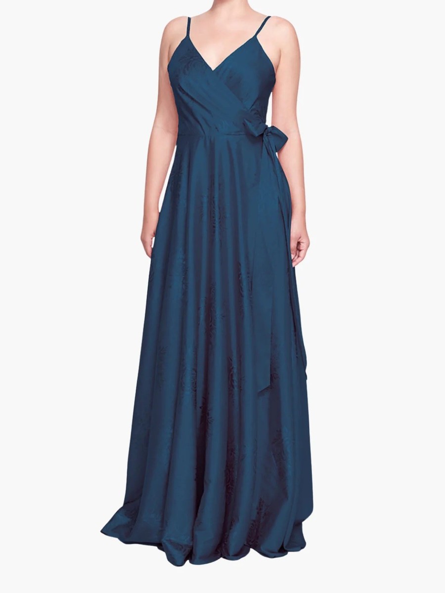 NWT Marchesa Notte Bridesmaid Matera Wrap Floral Gown Dress Dusty Blue Sz 6 | eBay NWT Marchesa Notte Bridesmaid Matera Wrap Floral Gown Dress Dusty Blue Sz 6 | eBay