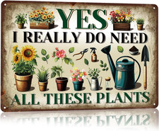 Gardening Gifts, Garden Metal Wall Art Decor Yard Art Yard Signs Greenhouse Acce