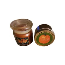 Lot 2 Lang & White Barn Mini Scented Candles Pumpkin Pie 6.5 OZ Jar & 4 OZ Tin