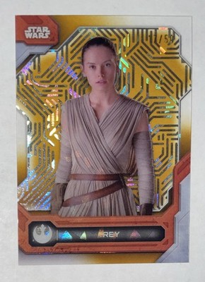 2024 Star Wars High Tek Rey Gold Diffractor #17/50 Rey Skywalker