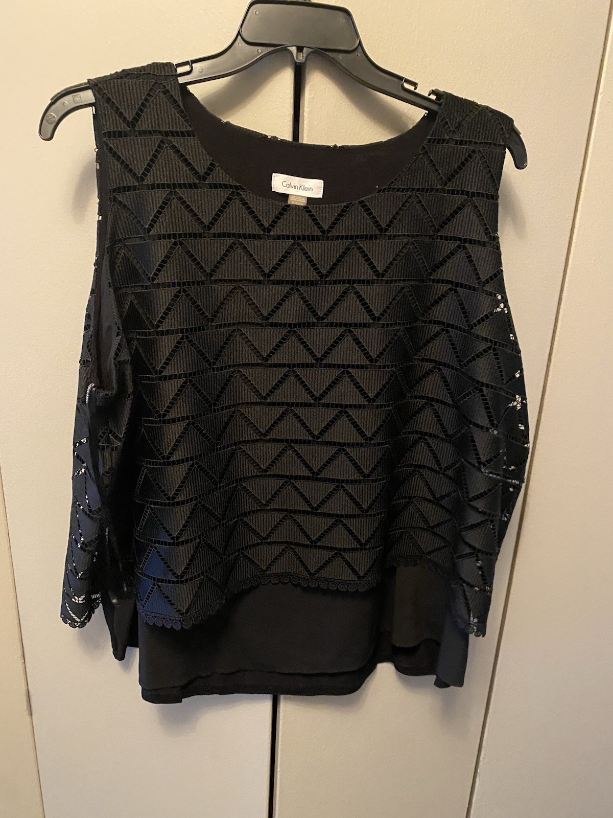 Calvin Klein Sleeveless Black Top Plus Size 2X