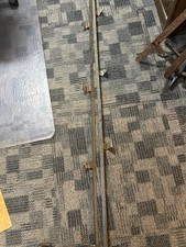 Vtg Antique Barn Door Roller/Hanger 1 1/4" Flat Track 2 pcs Total 10'