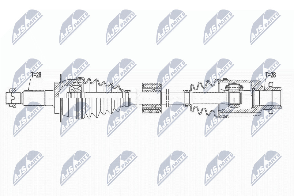 NTY OE NPW-SU-035 Drive Shaft for SUZUKI