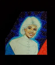 Robert James Wright Original Art Comic Book 1/1 Drawing Cosmic Portrait Studio