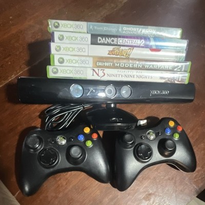Microsoft Xbox 360 Kinect Sensor w/ 2 Wireless Controllers & Games