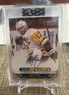 2024-25 Clear Cut Bryan Rust UD Canvas Signatures Auto #CS-BR- Penguins