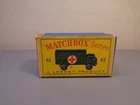 MATCHBOX LESNEY No 63A VINTAGE ORIGINAL BOX FOR FORD SERVICE AMBULANCE NMINT