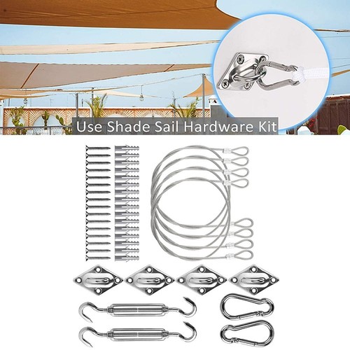 1.5M Wire Rope Rectangular Shading Sails Snap Hook Wire Rope Adjust The ...