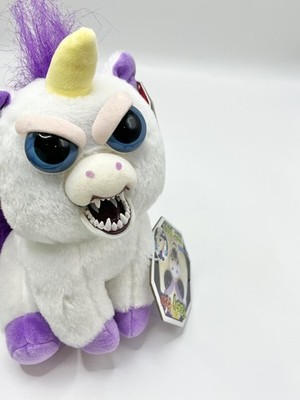 Feisty Pets Plush Glenda Glitterpoop Unicorn Horror Funny Face Changing Toy New 