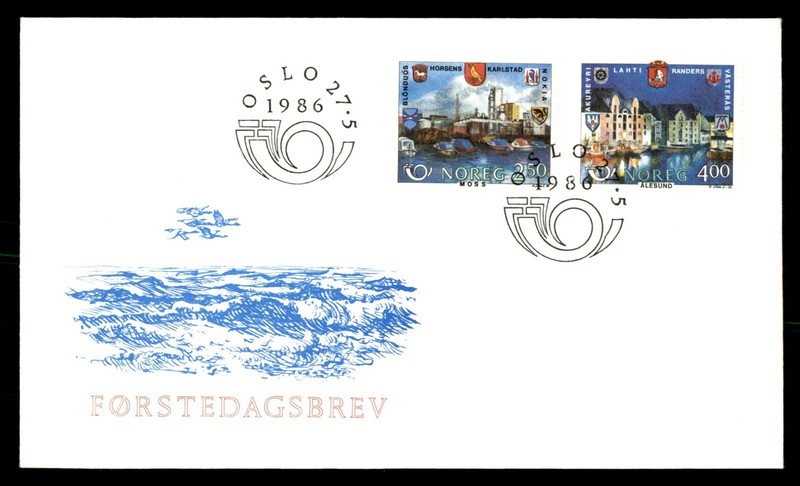 Mayfairstamps Norway 1986 dual cities Cover aaz_75043