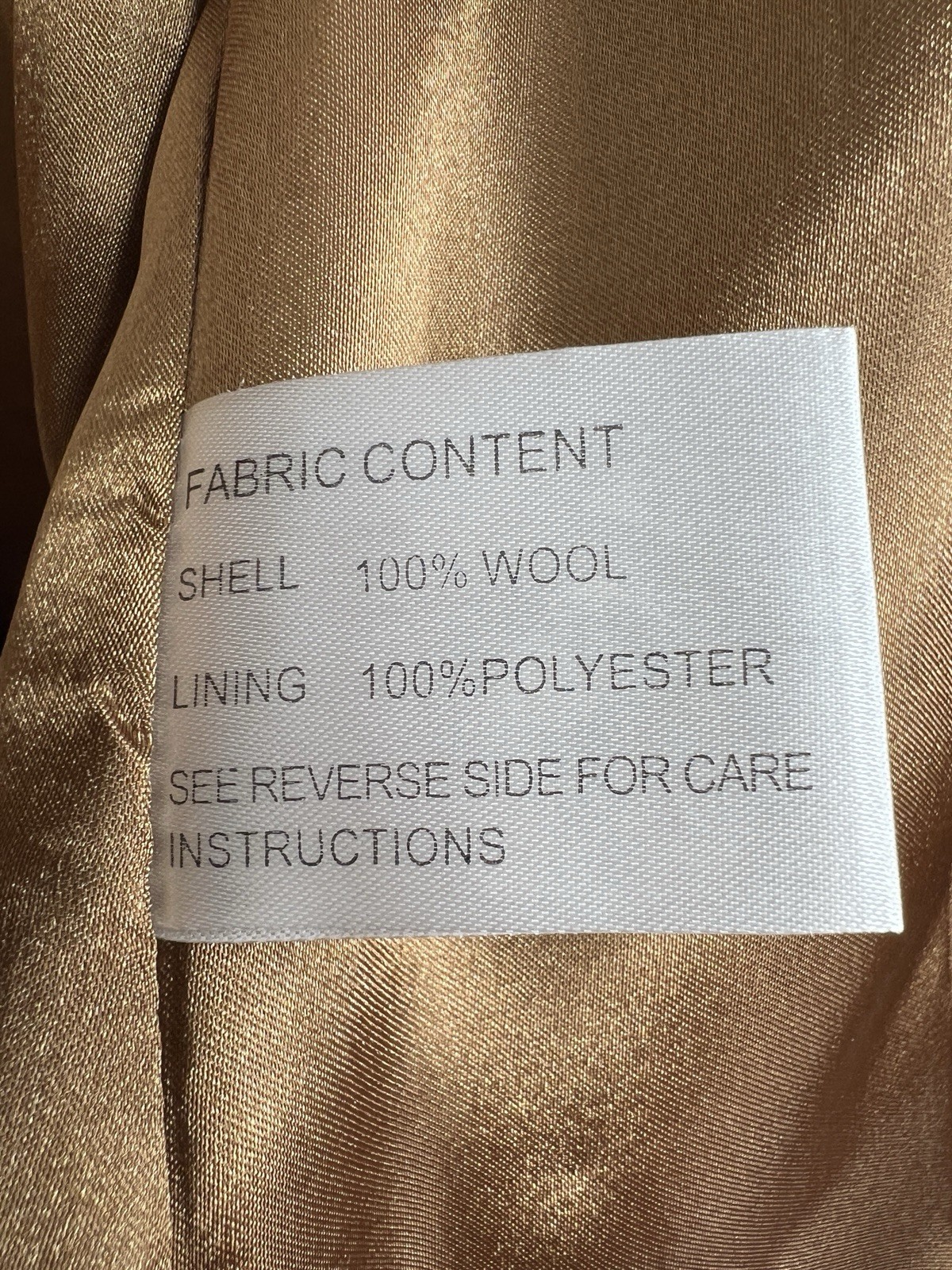 Jonathan Michael Wool Coat Jacket Taupe Tan Lined Neutral Women’s Size 14 image 9