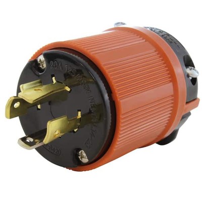 AC Connectors NEMA L14-20P 20 Amp 125/250Volt 4-Prong Assembly Locking Male Plug
