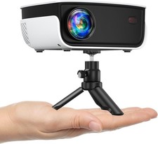Mini Projector, NICPOW Portable Outdoor Movie Projector bundled w/Tripod