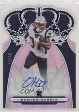 2019 Panini Chronicles Crown Royale Rookie Blue 14/50 Damien Harris Auto uk2