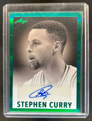 2021-22 Leaf Memories Stephen Curry 1960 Auto Green #/35