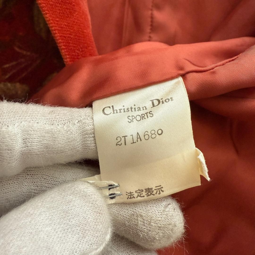 Christian Dior Set Up Velvet Fruit Pattern Orange M Size 2 Way Jacket Skirt thumbnail 10