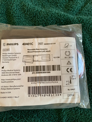#ad Philiips Regular Adult Blood Pressure Cuff 40401C Reusable $25.00