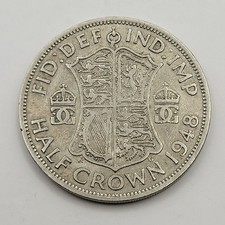 1948 George VI Half Crown Coin Great Britain UK Pre Decimal Good Detail #CF529
