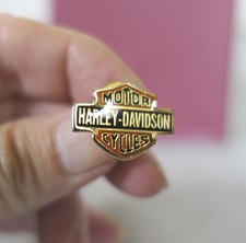 NEW Vintage Baron Brass Harley Davidson Motor Cycles Bar & Shield Pin .75" P1641