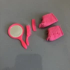 Vintage Barbie Doll Sweet Dreams #3350 Pink Slippers and Accessories Mirror Comb