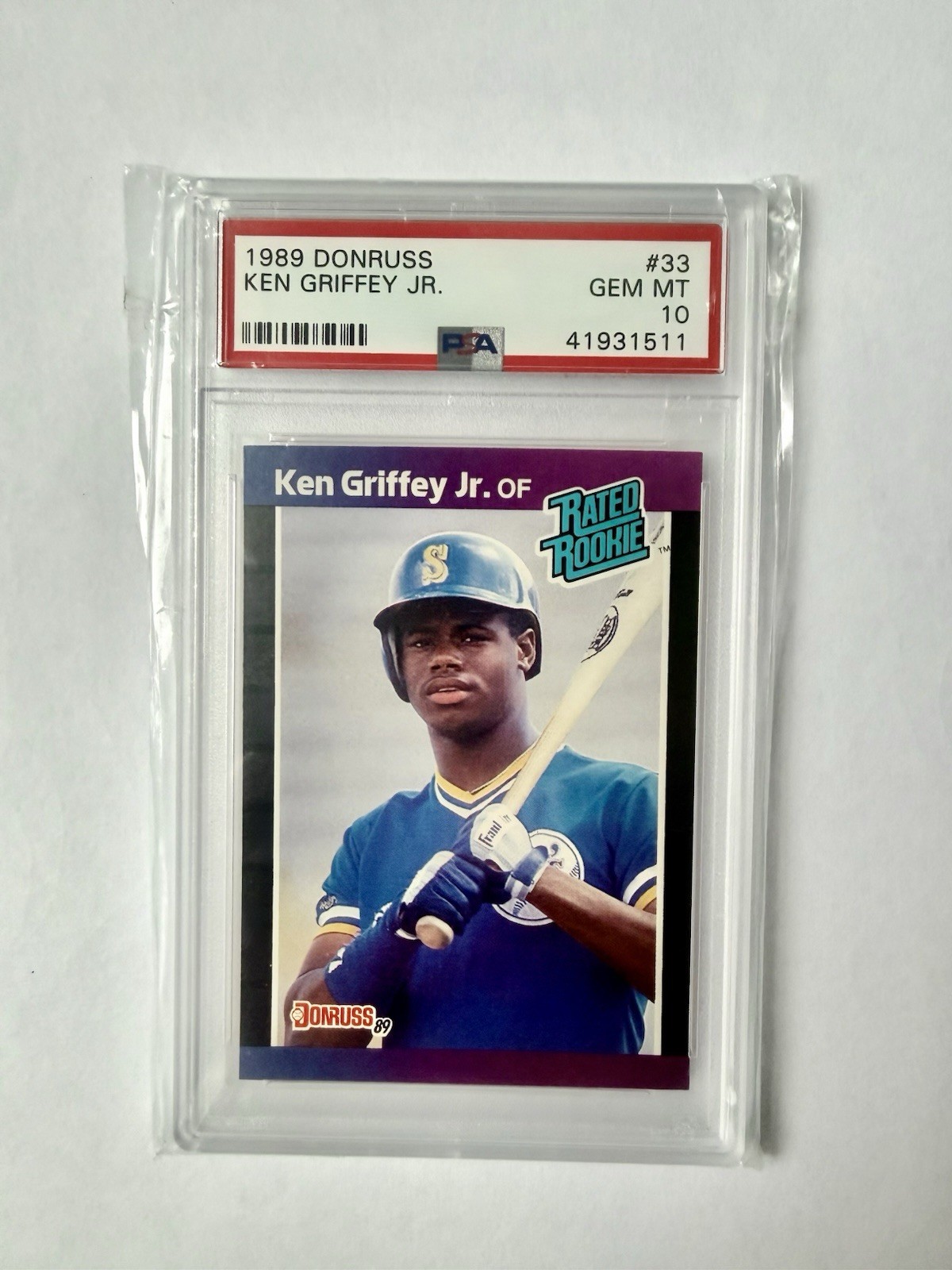 1989 Donruss Ken Griffey Jr. #33 – PSA 10 GEM MINT 🔥Rated Rookie) HOF