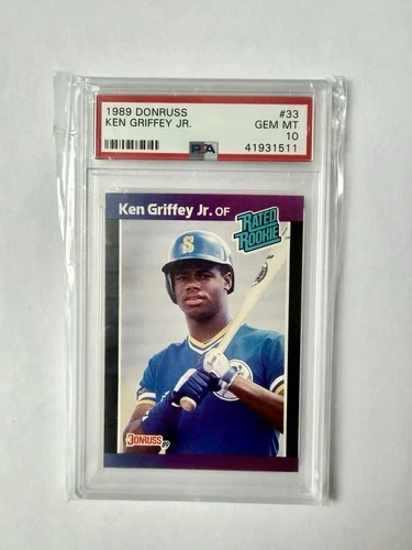 1989 Donruss Ken Griffey Jr. #33 – PSA 10 GEM MINT 🔥Rated Rookie) HOF