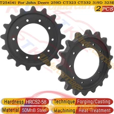 2PCS Sprocket 10 Bolt Holes 17 Teeth For John Deere CT323 332 333D 329 323E