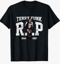 NEW Terry Funk R.I.P. 1944-2023 Wrestling Legend T-Shirt Size Small