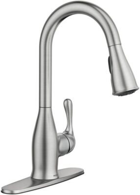 Moen 87966SRS Kaden Spot Resist Stainless One-Handle Pulldown Kitchen Faucet