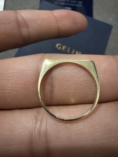 14k Real Yellow Gold Rectangular Signet Ring Size 5 - !!!! Discount !!! - Picture 6 of 8