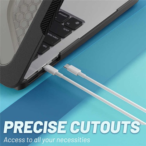 Fr MacBook Pro Air 13 13.6 14 15 16 in Laptop Shockproof Rubber Case Stand Cover - Picture 17 of 61