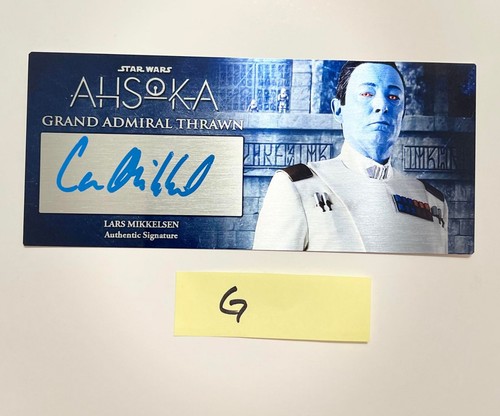 Star Wars AHSOKA Grand Admiral Thrawn 3x7in Plaque signed SWAU COA - Picture 2 of 7