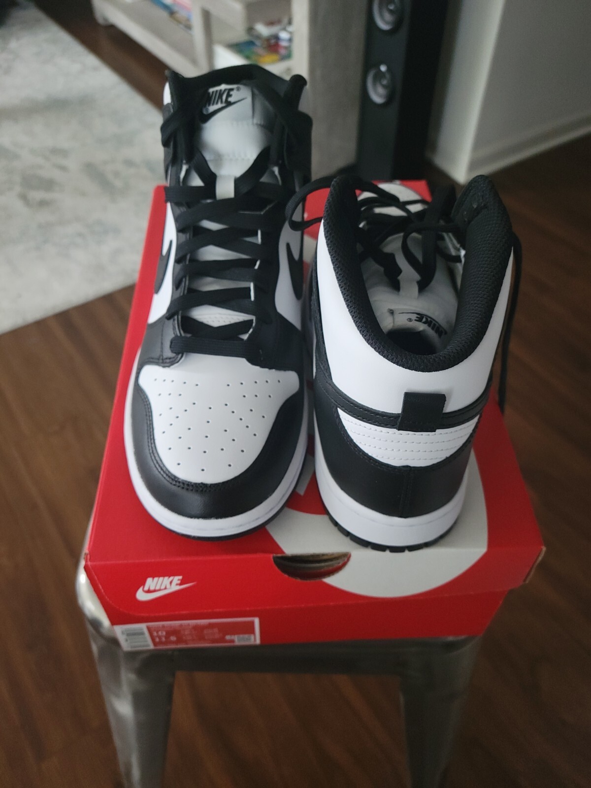 Size 10 - Nike Dunk High Black White