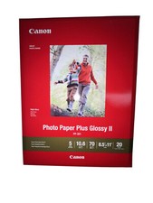 Canon 1432C003 Photo Paper Plus, Glossy II, 8.5" x 11", 20 Sheets.