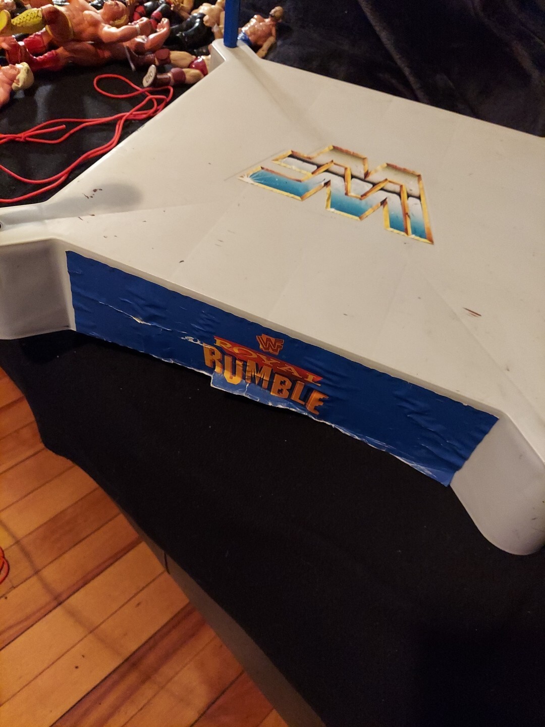 WWF Wrestling Superstars Sling Em Fling Em Wrestling Ring Vintage With