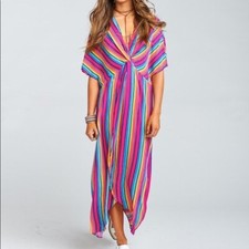 NWT Show Me Your Mumu Get Twisted Maxi Stripe Up Your Life size L