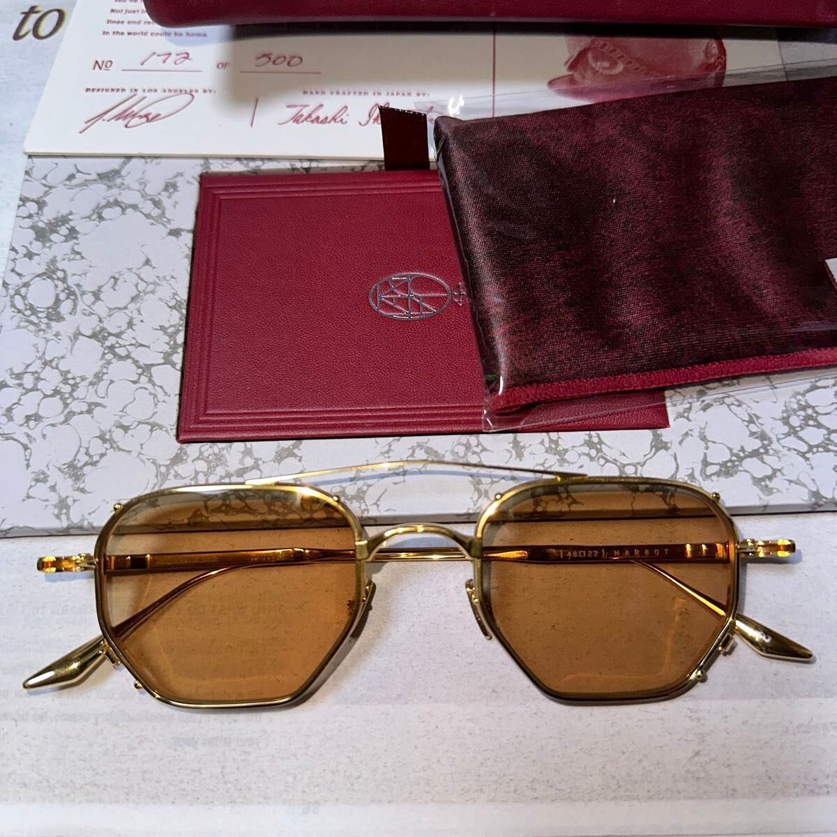 jacques marie mage MARBOT GOLD2 sunglasses type Fashion 