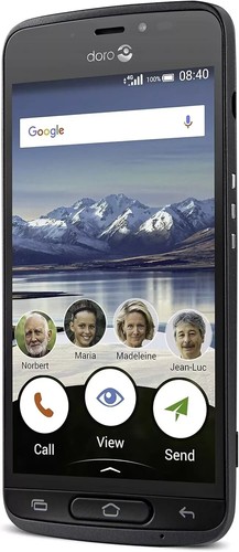 Smartphone Doro 8040 4G LTE 16GB Desbloqueado 8MP Cámara con Base - Negro NUEVO - Imagen 2 de 6