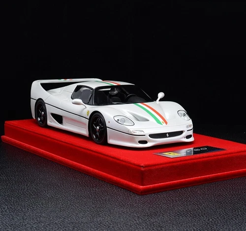 1/18 Looksmart Ferrari F50 Pearl White with Italian Stripe Limited 35pcs - Picture 5 of 9