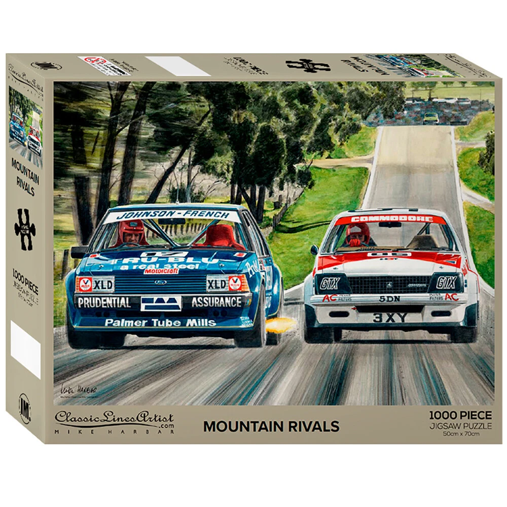 1000pc Ford Holden Mountain Rivals Themed Jigsaw Puzzle Set