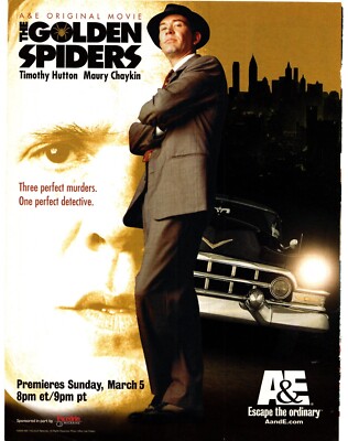 PTP77 WERBUNG 11X8'' TIMOTHY HUTTON & MAURY CHAYKIN: DIE GOLDENEN SPINNEN