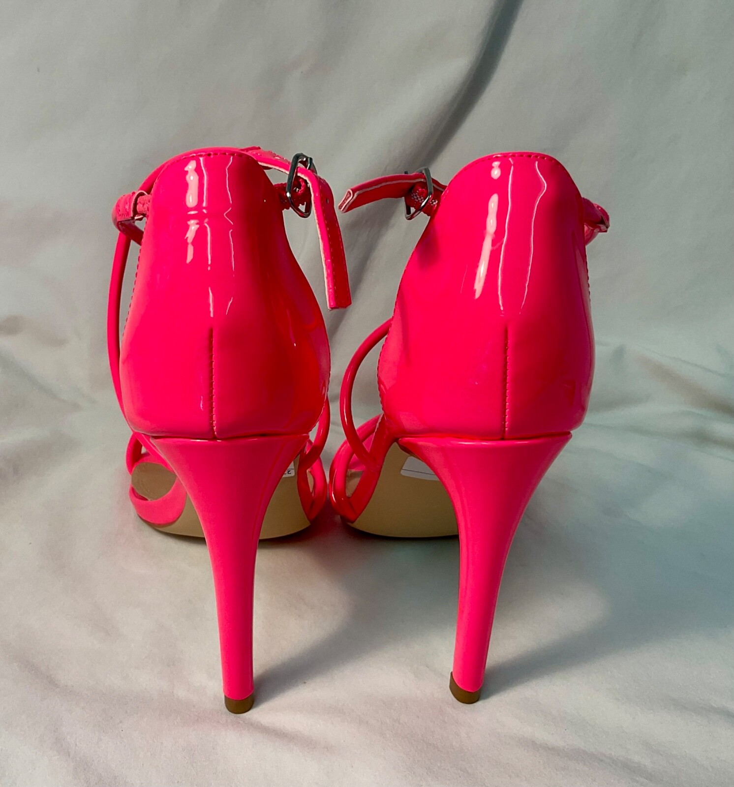 HEAD OVER HEELS BY DUNE Pink Patent Strappy Stiletto Sandal SIZE UK5 EU38 RRP£65 image 5