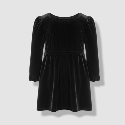 INC International Concepts Toddler Girl's Black Velour Self-Tie Dress Size 2T - Bild 2 von 3