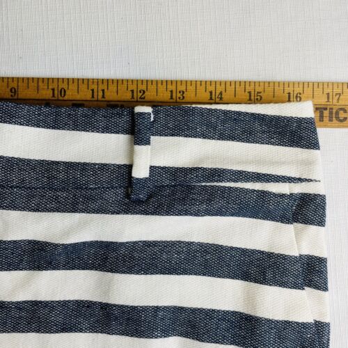 Pantaloncini corti donna Ann Taylor LOFT taglia 6 vita 32” a righe misto lino NUOVI - Foto 6 di 7