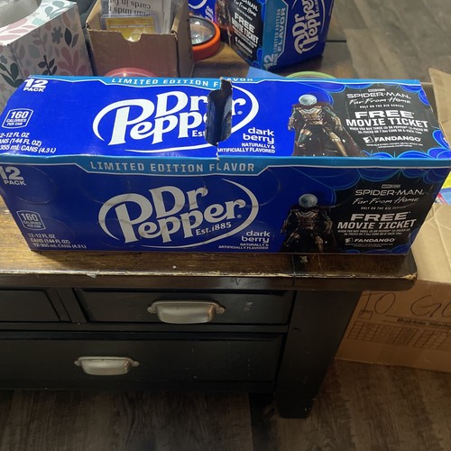 Dr Pepper Dark Berry SpiderMan Far From Home Limited Edition 12 Pk