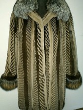 Samtnerz Nerzmantel geschoren Pelzmantel Samt Nerz Pelz Fuchs federleicht Gr.40 