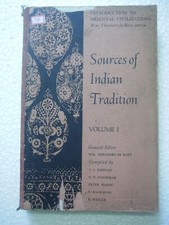 Sources Of Indian Tradition  Vol 1 Win Theodore De Bary  Rare Book India 1964