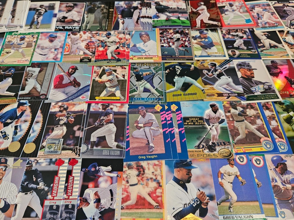 GREG VAUGHN YOU PICK SEE SCANS OF EVERY CARD RC, INSERTS  HIGH GRADE CARDS 100,s