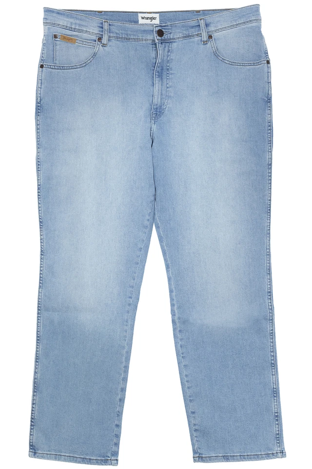 Wrangler Texas Slim Fit Strechjeans Authentic Herren Denim Blau Grau - Bild 1 von 1