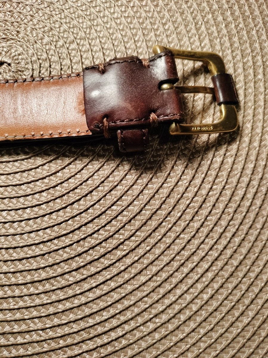 Vintage Burberry of London Belt Men's Brown Leather Size 36